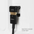 Zeskit HDMI Adapter Male to Female Right Angle, Zinc Alloy Full Shielding 24K Gold Plated Connectors (SIDE-90/N)...