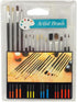 Zen Art Supply ARTIST PAINT BRUSH SET 15 Pc All Purpose Oil Watercolor Acrylic...