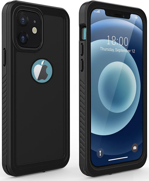 Diverbox for iPhone 12 Waterproof Case,Waterproof Shockproof Dustproof IP68 Full-Body Hard Case Built-in Screen Protector Underwater Outdoor Water...