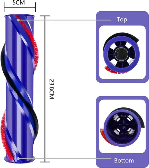 Roller Brush Replacement Compatible with Dyson V8 Vacuum Cleaner Roller Brush Replacement Brush Bar, Vacuum Cleaner Part 967483-01 and 967483-03...