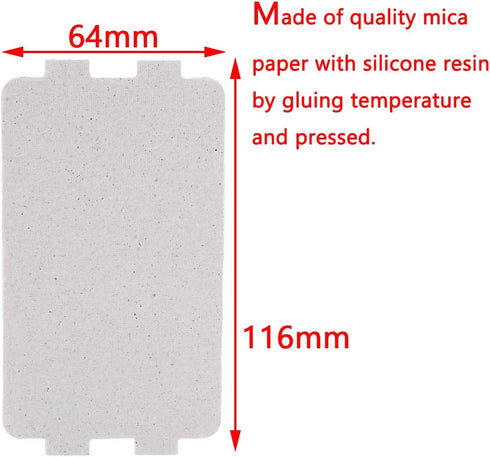 10 Pcs Microwave Oven Mica Plate Sheet,Single Size 116mm x 64mm,Microwave Replacement Accessory,Suitable for Many Home Appliances...