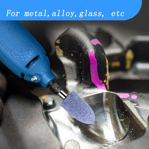 100 Pcs Rotary ???????????????? ?????????? - 1/8 Inch Shank Abrasive Stone Mounted Sharpening Bits Grinding Stones for Dremel Rotary Tools (Blue)...