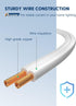 BBOUNDER 3Ft 2-Prong Power Extension Cord with Double Fuses and Tamper Guards, 7A 125V, Heavy Duty Outlet Extension Cable for Garage Office Worksh...