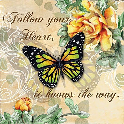 4 Beautiful Butterflies and Flowers Inspirational Quotes Butterfly Art Prints 12x12...