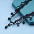 Vintage Black Lace Choker Necklace Black Teardrop Crystal Choker Necklace Gothic Hollow Lace Necklaces 90s Victorian Tattoo Necklace Jewelry for W...