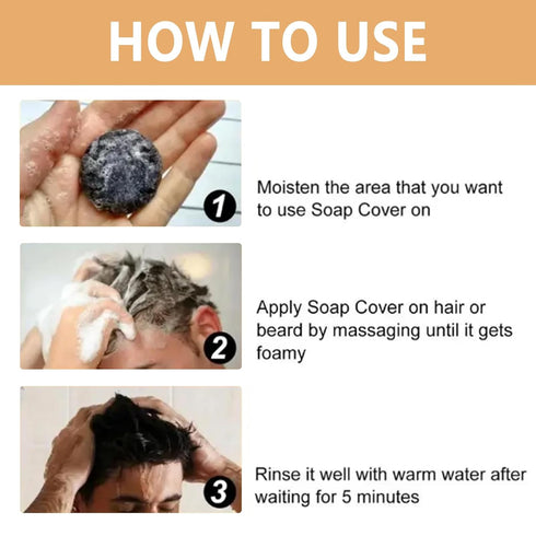 Gray Hair Mane Gray Reverse Bar for Unisex?2pcs?,White hair reverse soap,black soap for gray hair, for gray hair for men, Ingredients Deep nourish...