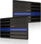Embossed 3D Metal Thin Blue Line All Black American Flag Emblem Decal Stickers (1 Pair), Matte Black 5" x 3" Patriotic USA US Flag Decals for Car,...