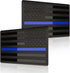 Embossed 3D Metal Thin Blue Line All Black American Flag Emblem Decal Stickers (1 Pair), Matte Black 5" x 3" Patriotic USA US Flag Decals for Car,...