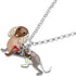 BONSNY Statement Enamel Rhinestone Chain Dachshund Dog Necklaces Pendant Original Design for Women Jewelry...