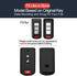 2pcs Compatible with Mitsubishi Eclipse Cross Lancer Mirage Montero Outlander Montero Sport Outlander Sport Smart 3 Buttons Key Fob Cover Case Key...