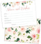 Set of 50 Advice and Wishes Cards - Double Sided Floral Cards, Perfect for the Bride and Groom, Baby Shower, Bridal Shower, Wedding Shower, Gradua...