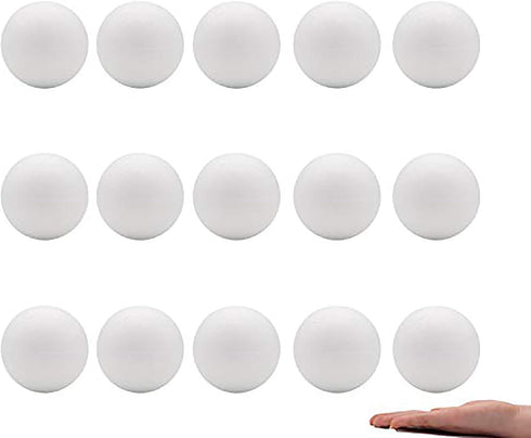 Crafare 15pc 3 Inch Craft Foam Balls Polystyrene Arts Decoration Balls for Holiday Christmas Household School Modeling Science Projects...