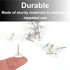 150 PCS Clear Push Pins Tacks Count in Reusable Box for Bulletin Boards and Wall Displays Heavy Duty Plastic Head...