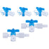 6pcs Disposable Medical Valve 3-Way Stopcocks with Luer Connections Male Lock for School Projects, Hobbies DIY Experimental Research Projects...