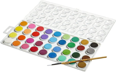 KINGART 511-36 W/Brush, Set of 36 Watercolor Paint Set, Assorted 36 Piece...