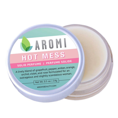 Aromi Hot Mess Solid Perfume | Fruity, Floral Fragrance, Vegan, Cruelty-free, Wax Scent, Travel, Funny Gift Idea, Grapefruit, Rose, Orchid Handmad...