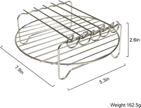 Air Fryer Double Layer Rack, Air Fryer Accessories Multi-purpose Rack Fits Most 4.2QT or Above?8in,5pins?...