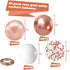 Zesliwy Rose Gold Confetti Balloons, 50 Pack 12 inch White and Rose Gold Latex Balloons with 33 Feet Rose Gold Ribbon for Birthday Party Wedding G...