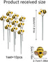 10Pcs Bee Garden Stakes Decor Metal Yard Art Ornaments Front Yard Art Stick Floral Picks Spring Summer Resin Bumble Bees Garden Stakes Outdoor Law...