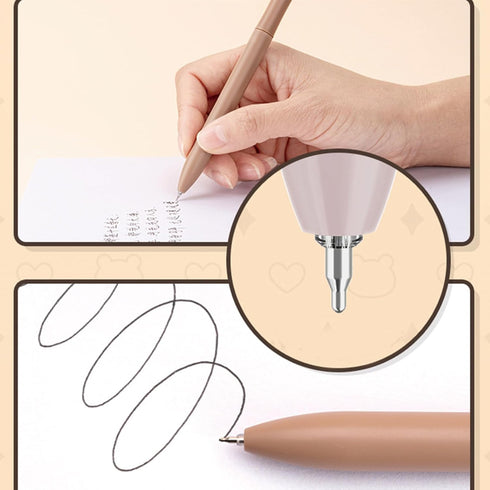 4 Pcs Cute Gel Pens Cute Bear Black Ink Pens 0.5mm Fine Point Smooth Writing Pens Office School Supplies Women Girls Boys Men (4Pcs Bear)...