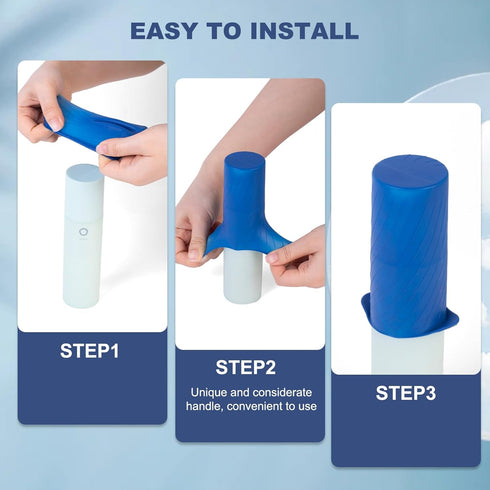 Leak Locks, Silicone Travel Covers, Elastic Sleeves for Leak Proofing Travel, Travel Size Container Silicone Sleeves, Travel Accessories for Shamp...