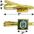 Harry Potter Slytherin Painted Crest Square Tie Bar Clip Clasp Tack Gold Color...