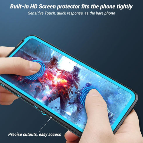 IP68 Waterproof Case for Samsung A51 4G, 6.5 in Waterproof Phone Case for Galaxy A51 4G, Fully Body Coverage Dustproof Shockproof with Built-in Sc...
