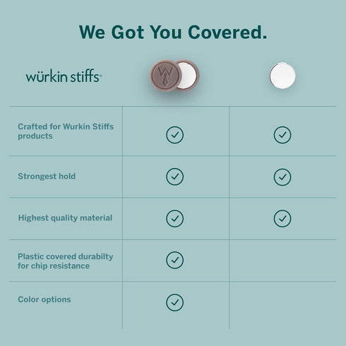 Wuerkin Stiffs Magnetic Power Buttons Pack of 8 | Magnets for Collar Stays in Storage Case | As Seen on Shark Tank...