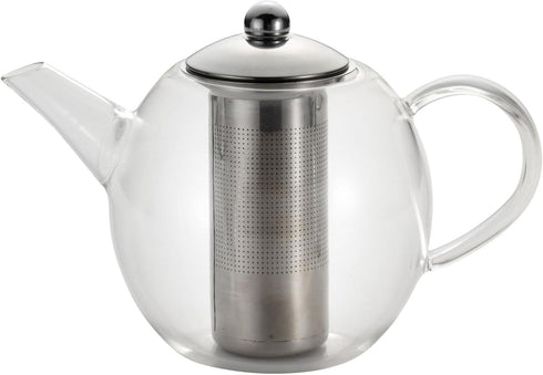 BonJour Tea Glass Teapot with Stainless Steel Infuser, 23.7 Ounce, Clear...