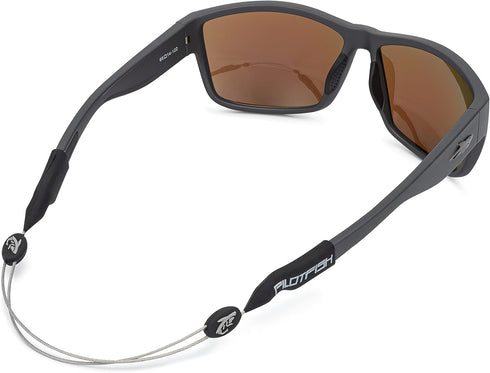 Pilotfish No Tail Adjustable Eyewear Retainer Cable Strap: Sunglasses, Eyeglasses, Glasses (16 Inch, Gunmetal Gray)...