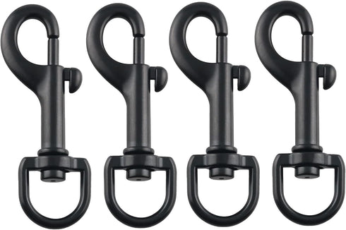 4PCS Flag Snap Clips, Stainless Steel Swivel Eye Bolt Flagpole Snap Hook with Swivel Eyelet for Flagpole, Outdoor Carabiner, Dog Chain, Leather Cr...