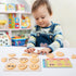 Montessori Wooden Face Expressions Matching Block Puzzle Educational Games Kids Emotion Matching Game Focus Training Parent-Child Interactive Toys...