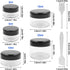 18 Pcs Makeup Travel Containers with Lids 3/5/10/15/ 20 Gram Size Cosmetic Jars with 4 Pcs Mini Spatulas and Dropper, Round Clear Wide-mouth Leak ...