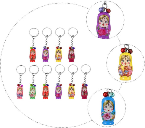 Toyvian 36pcs Key Chain Russian Doll Keychains Dolls Girls Russian Stacking Toys Miniature Babushka Doll Mobile Phone Charm Pendant Cute Keychain ...