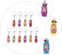 Toyvian 36pcs Key Chain Russian Doll Keychains Dolls Girls Russian Stacking Toys Miniature Babushka Doll Mobile Phone Charm Pendant Cute Keychain ...