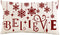 Throw Pillow Cover 12x20inches Festival Gifts Merry Christmas Red Snowflakes Believe Happy New Year Cotton Linen Decorative Home Sofa Chair Car Lu...