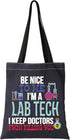 G2TUP Funny Lab Tech Laboratory Technician Week Gift Cosmetic Bag Medical Scientist Lab Technician Travel Organizers (Lab Tech T)...