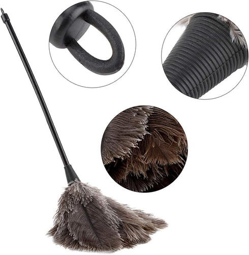 Ostrich Duster, Mini Handmade Duster Washable Reusable Ostrich Duster for Books Keyboard Office Home...