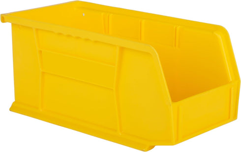 Hudson Exchange 11" x 5-1/2" x 5" Plastic Stackable Storage Bin and Hanging Container (Yellow)...