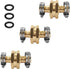 Aillsa 3/8" Garden Brass Mender End Repair Kit Hose Connector Male Female 0.47" Diameter Hose Connector The Brass Garden Hose Mender's...