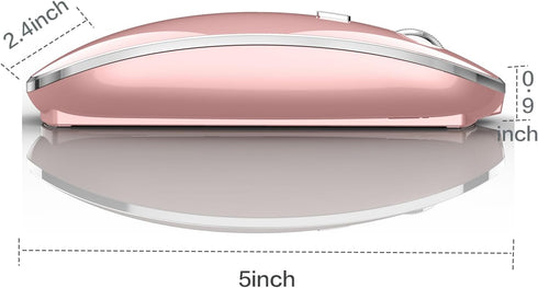 Wireless Mouse for MacBook Pro MacBook Air Mac iMac Desktop Computer Chromebook Win7/8/10 PC HP Dell Laptop (Rose Gold)...
