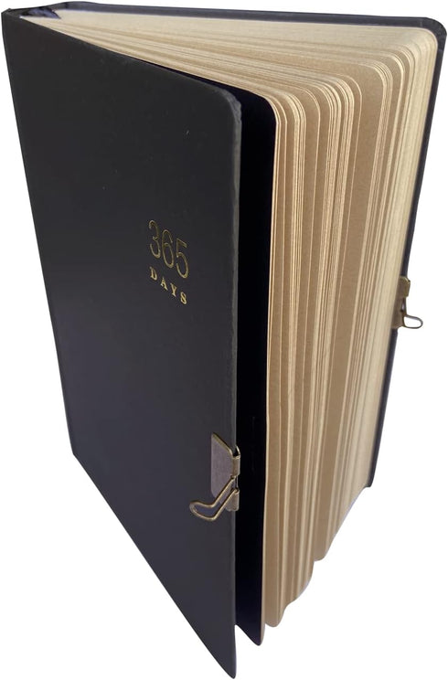 Vintage 365 Journal With Lock And Key A5 Blank Page Notebook Black Hardcover Diary Journal For Women, Men, Adults...