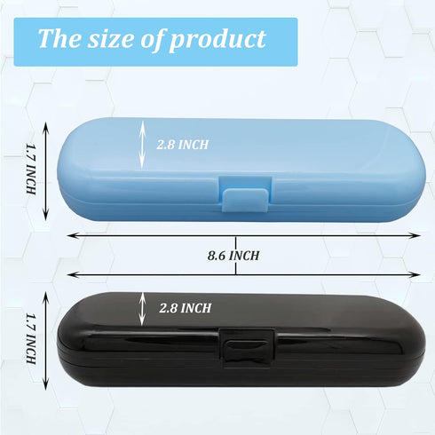 2 Pcs Electric Toothbrush Travel Case, Portable Travel Toothbrush Holder for Electric Toothbrush Set (Blue and Black)...