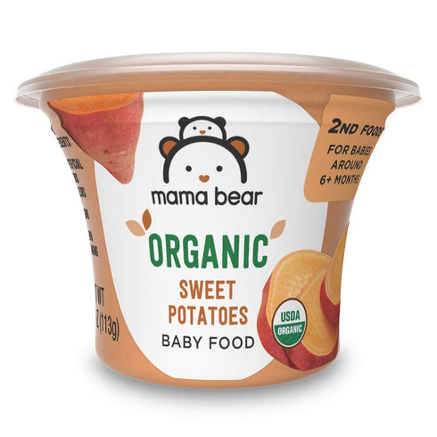 Amazon Brand - Mama Bear Organic Baby Food, Sweet Potatoes, vegetarian, 4 ounce (Pack of 12)...