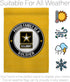 Breeze Decor Proud Family Soldier Garden Flag Armed Forces Army Rangers United State American Military Veteran Retire Official House Decoration Ba...