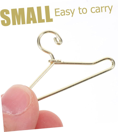 20pcs Coat Hangers Miniature Little Doll Suit Small Doll Hangers Doll Dress Mini Hangers Ornaments Mini Doll Clothes Hangers Iron Wire Doll Small ...