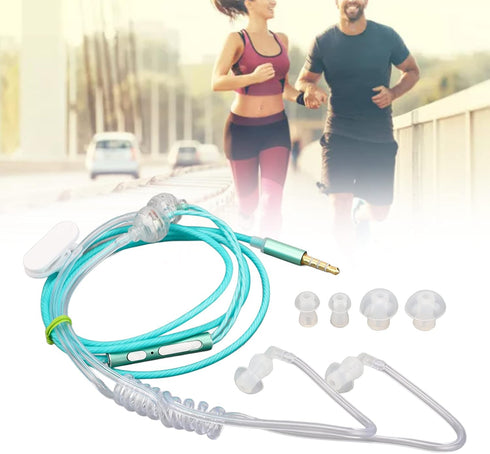 Yunseity Air Tube Headphones, Universal 3.5mm Bilateral Air Tube Earbuds, Anti Radiation Headphones with Noise Cancellation and Premium Sound, for...