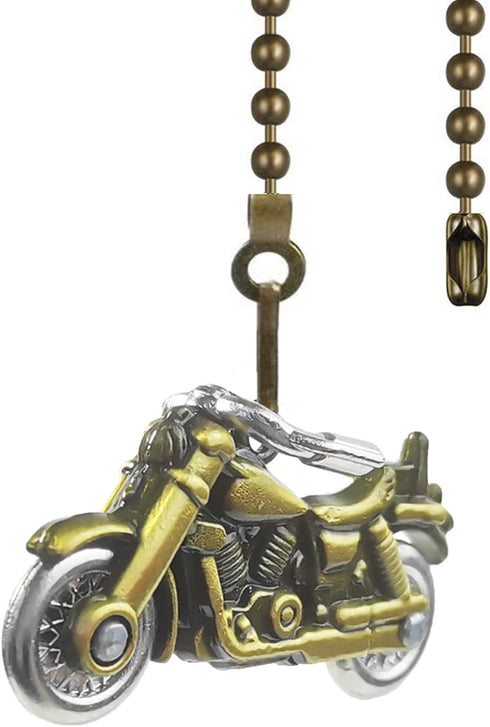 Ceiling Fan Pull Chain Extender, Motorcycle Pull Chain Extension, 12 Inch Ceiling Fan Chain Ornament with Ball Connector, Fan Chain for Ceiling Fa...