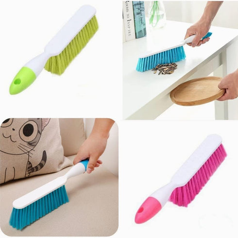 Soft Bristle Bed Sheets Sweeping Cleaning Brush with Long Hand, Counter Duster for Debris Hair Remover Desk Quilt Sofa Furniture, 3 Pack...