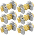 Hooshing 6PCS Hose Repair Kit 5/8 Inch Brass Garden Hose Mender Barb Connector with Stainless Clamps for Water Hose Extending Repairing...